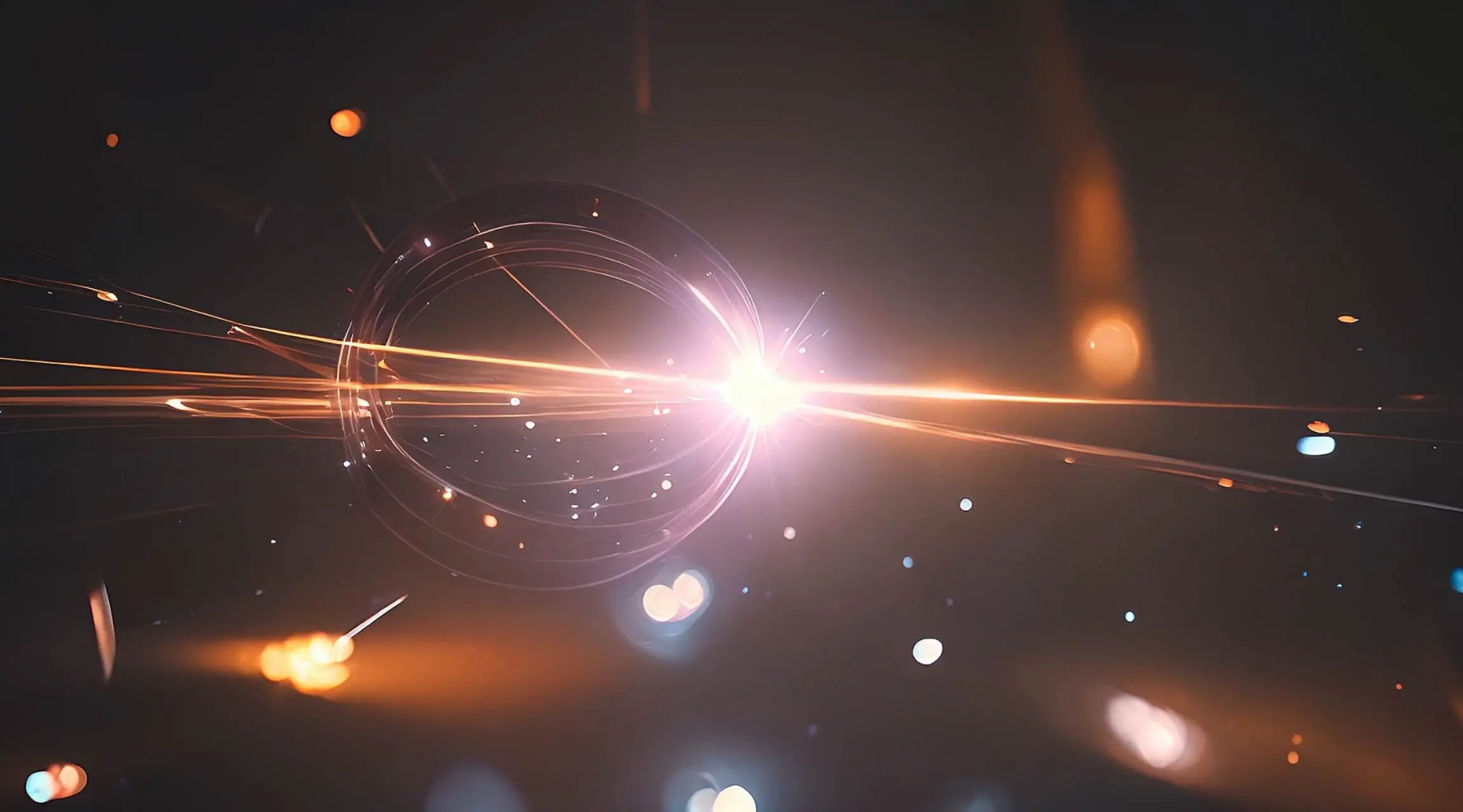 Abstract Glowing Orbs and Streaks Motion Graphics Clip